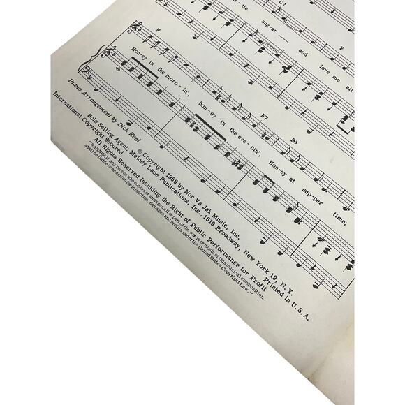 Sugartime Sheet Music Charlie Phillips Odis Echols The McGuire Sisters - Picture 4 of 5